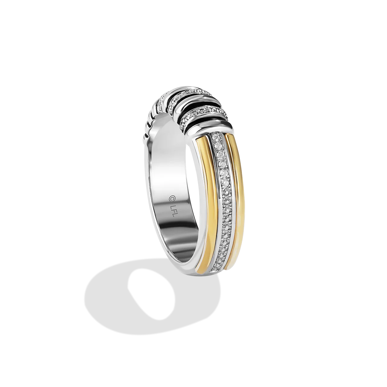 A JEDI™ MARK MEN'S BAND Diamond Accent True Two Tone 14K White and Yellow Gold - Image 3