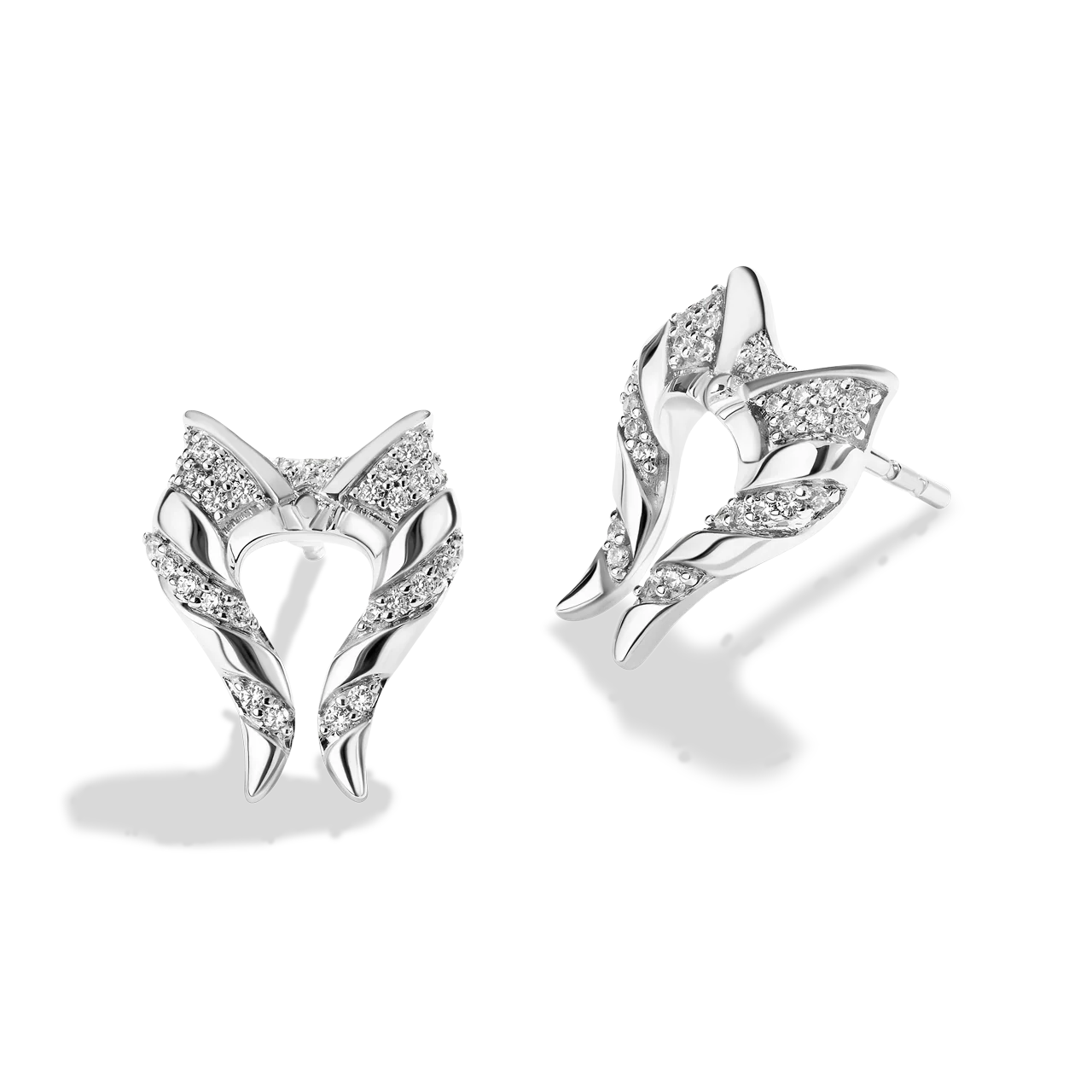AHSOKA TANO™ WOMEN'S EARRINGS 1/5 CT.TW. Diamonds, Sterling Silver - Image 2
