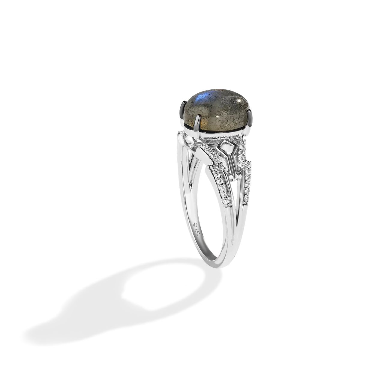 AHSOKA TANO™ WOMEN'S RING 1/7 CT.TW. White Diamonds, Labradorite, Sterling Silver - Image 2