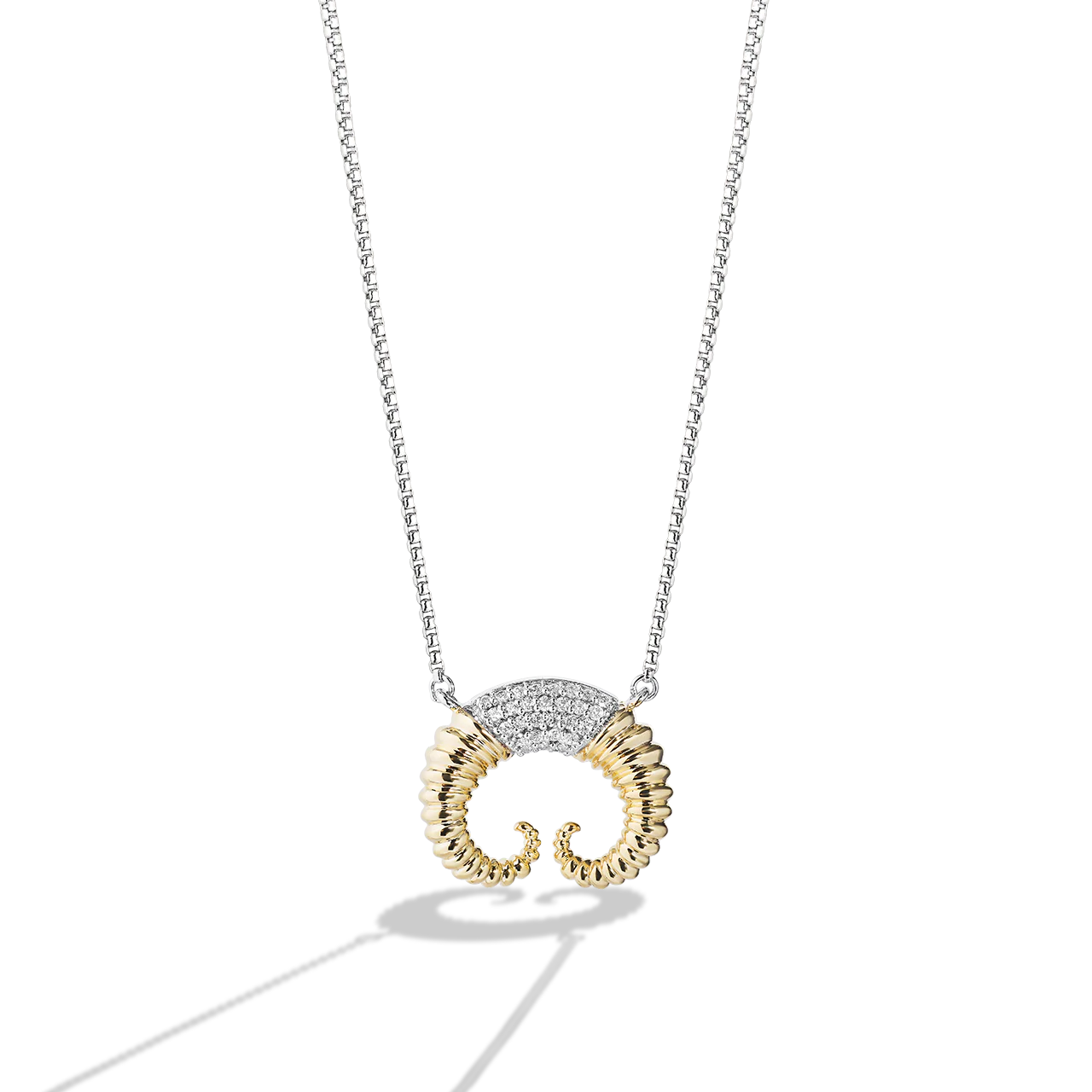 BANTHA™ WOMEN'S NECKLACE 1/6 CT.TW. Diamond, Sterling Silver and 10K Yellow Gold