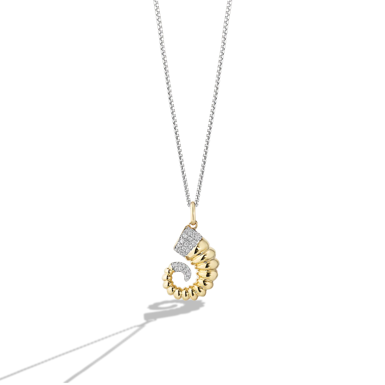 BANTHA™ WOMEN'S PENDANT 1/6 CT.TW. Diamond, Sterling Silver and 10k Yellow Gold