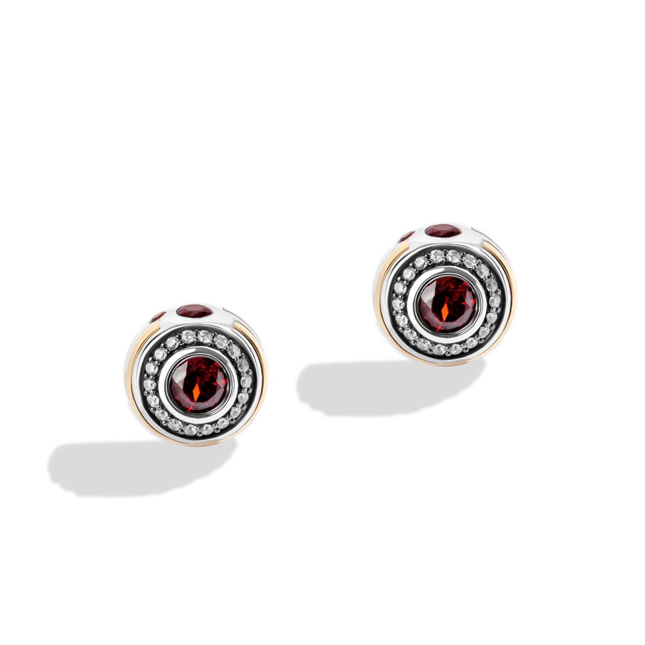 BB-8 Droid 1/6 CT.TW. Diamonds with Garnet in Sterling Silver and 10K Yellow Gold