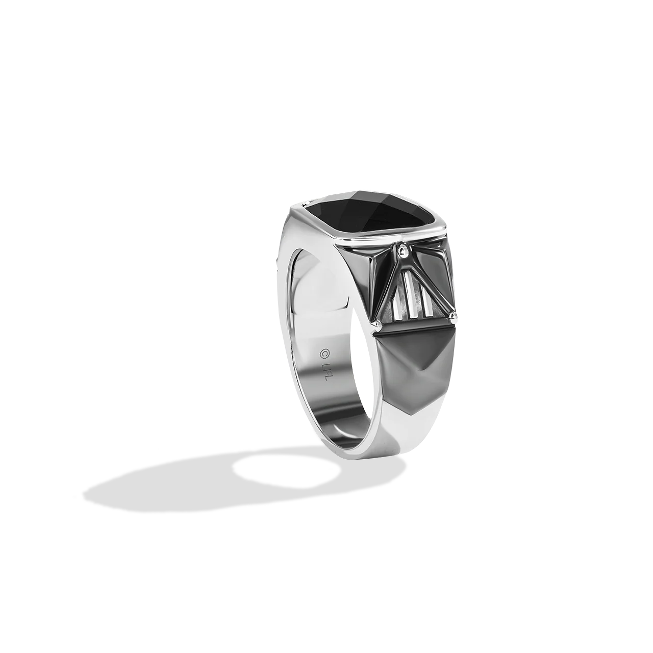 DARK ARMOR MEN'S RING Onyx, Sterling Silver with Black Rhodium - Image 3