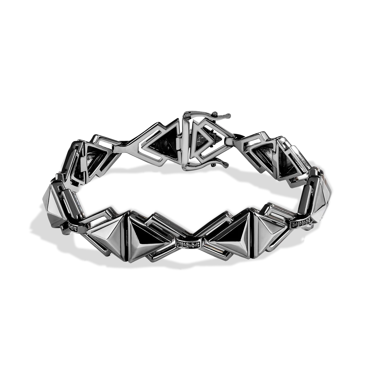 DARK ARMOR WOMEN'S BRACELET 1/8 CT.TW. Black Diamonds Silver with Black Rhodium