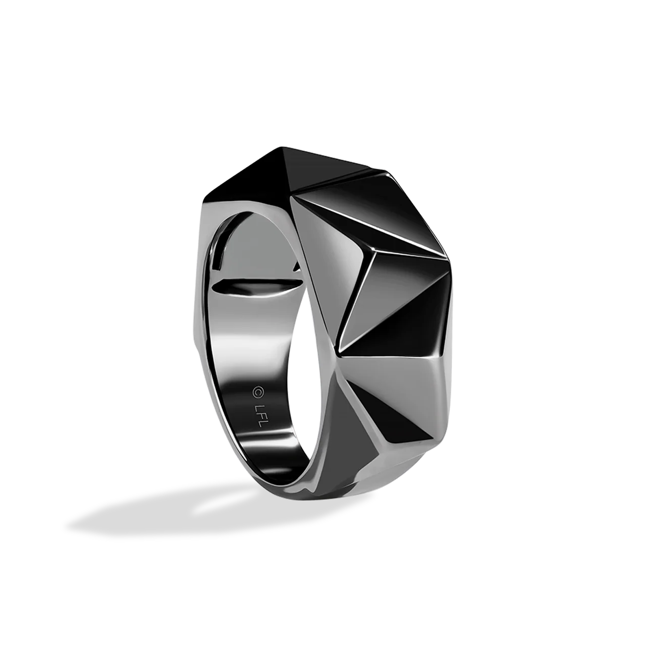 DARK ARMOR WOMEN'S RING Silver and Black Rhodium - Image 3