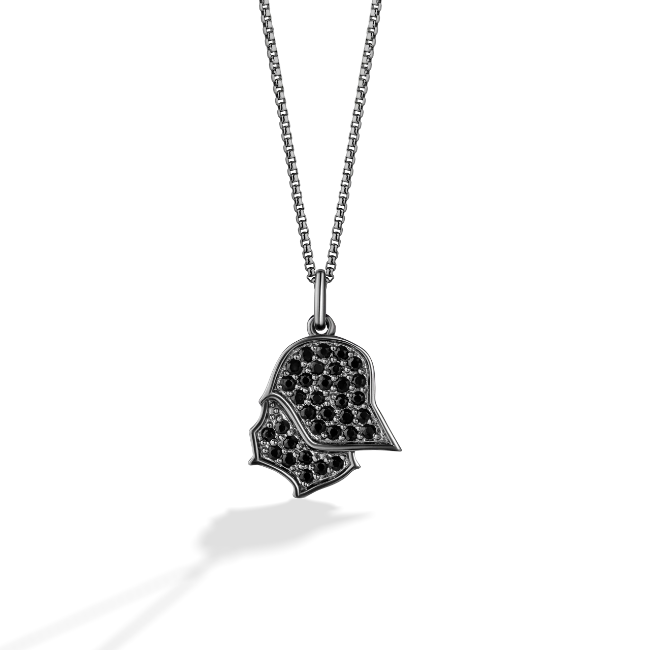 DARTH VADER™ WOMEN'S NECKLACE in Black Onyx with Black Rhodium over Sterling Silver