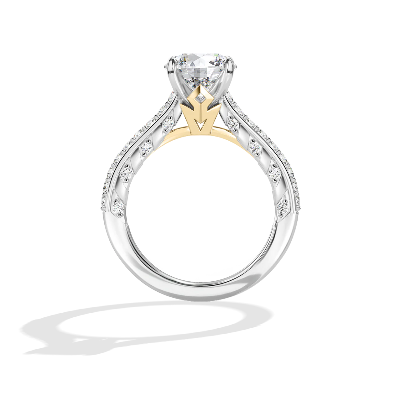 GALAXY STAR LAB GROWN DIAMONDS AHSOKA TANO 14K Gold Women's Engagement Ring - Image 25