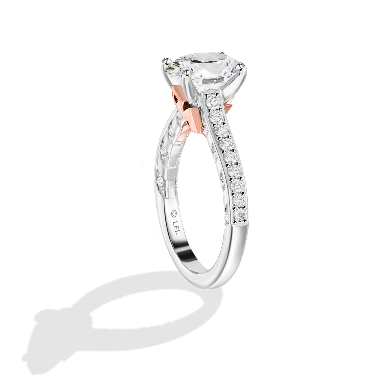 GALAXY STAR LAB GROWN DIAMONDS AHSOKA TANO 14K Gold Women's Engagement Ring - Image 3