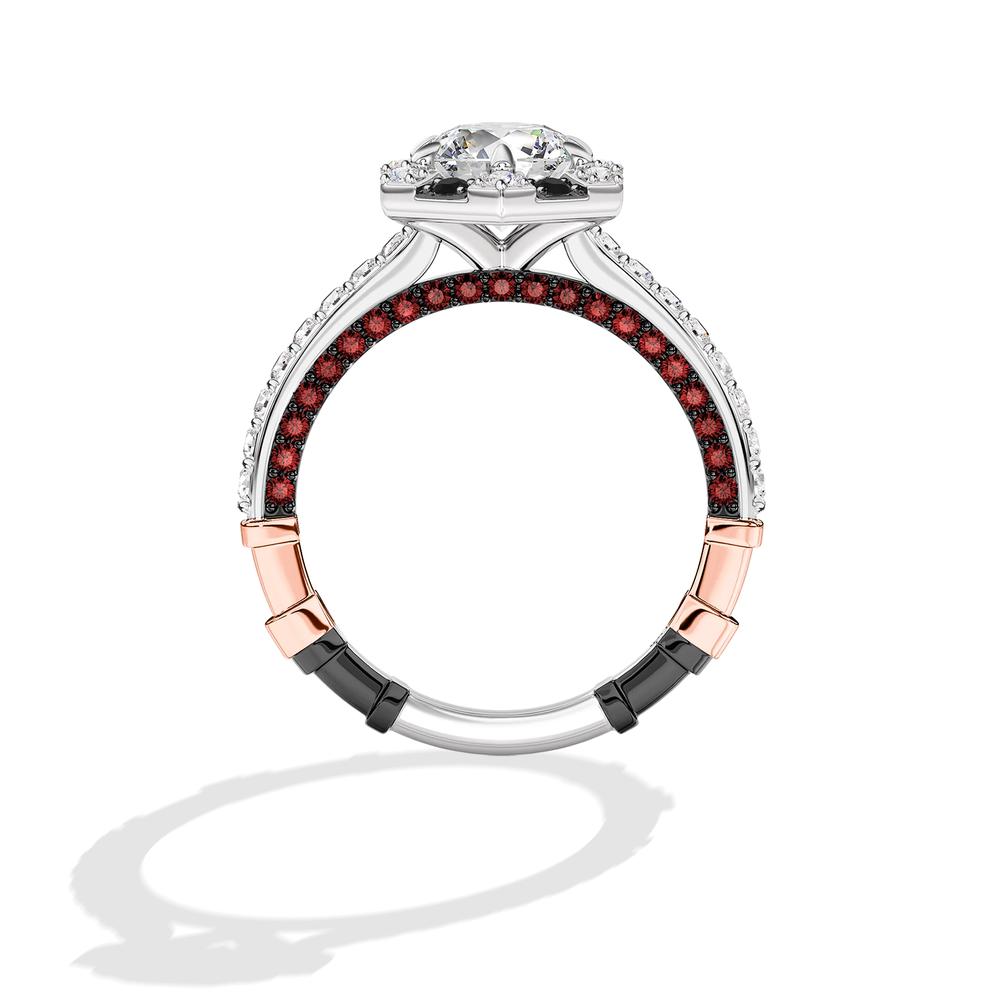 GALAXY STAR LAB GROWN DIAMONDS DARTH VADER™ Engagement Ring in 14K Gold with Black Rhodium - Image 5