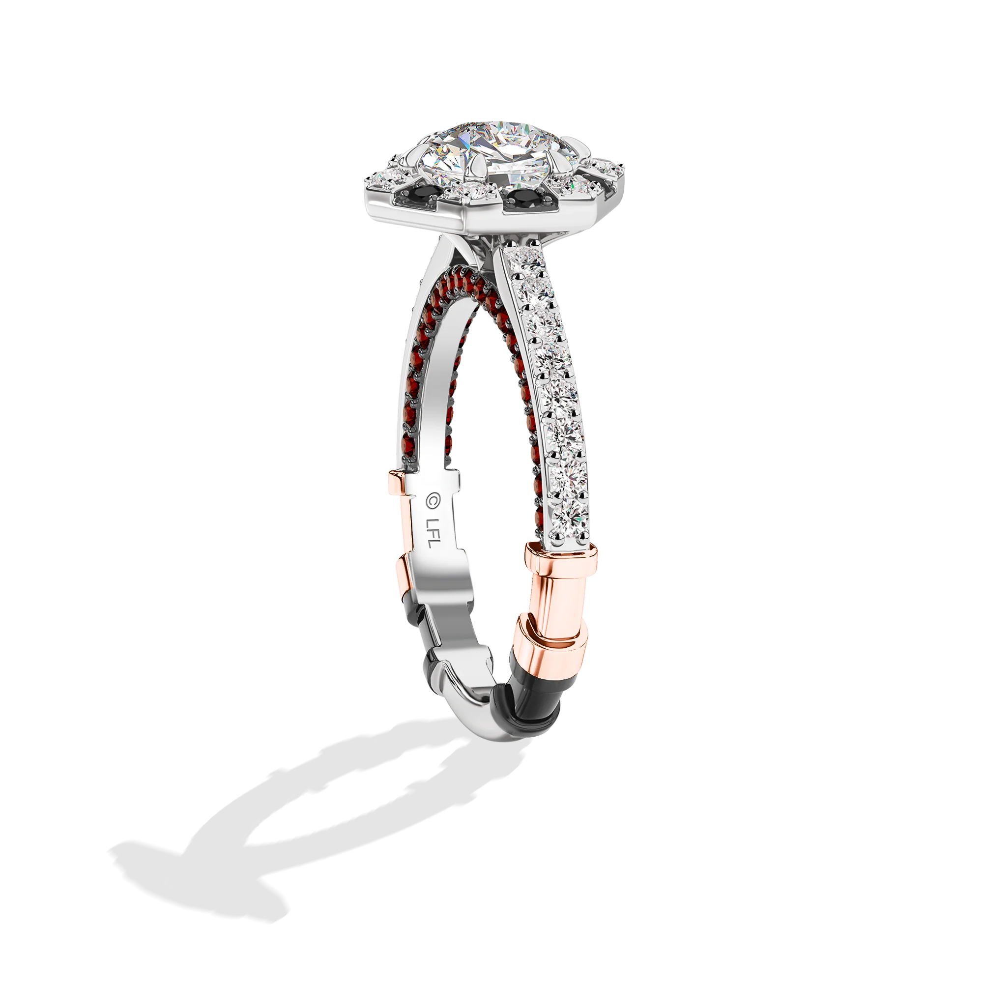 GALAXY STAR LAB GROWN DIAMONDS DARTH VADER™ Engagement Ring in 14K Gold with Black Rhodium - Image 6