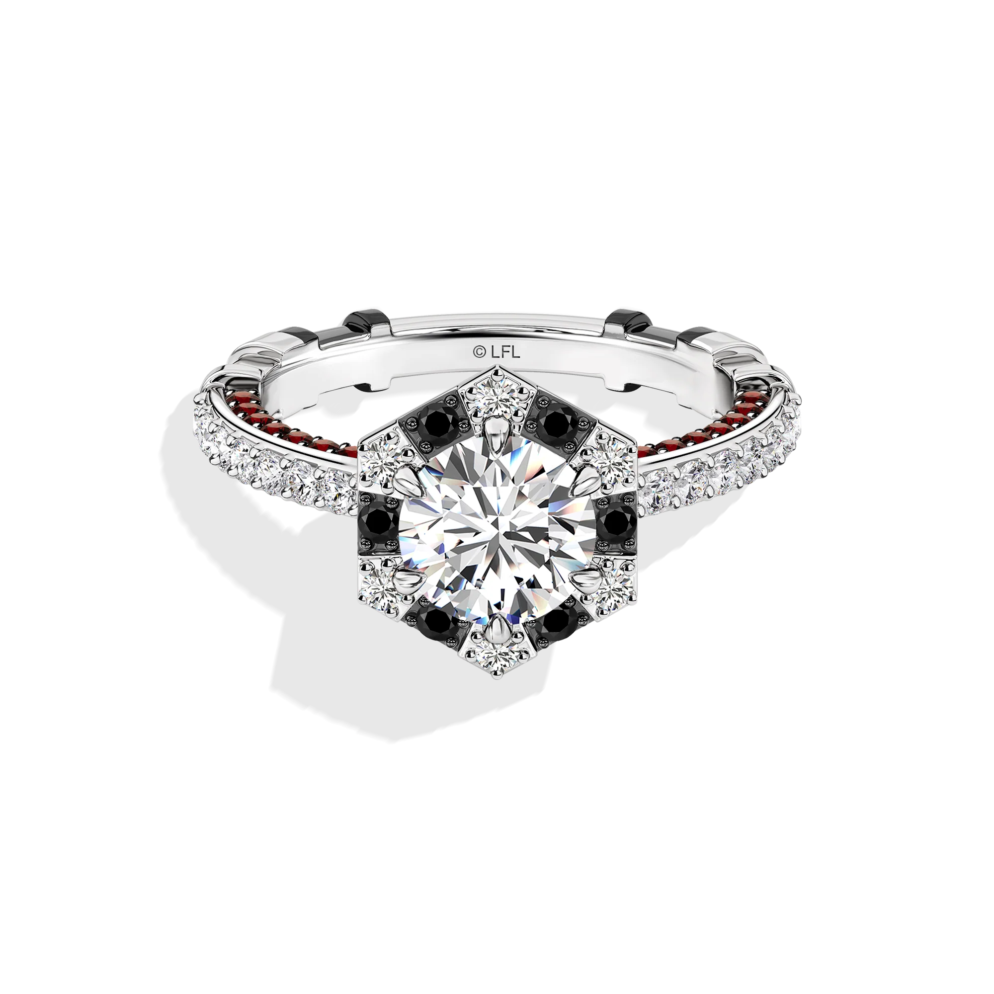 GALAXY STAR LAB GROWN DIAMONDS DARTH VADER™ Engagement Ring in 14K Gold with Black Rhodium - Image 7