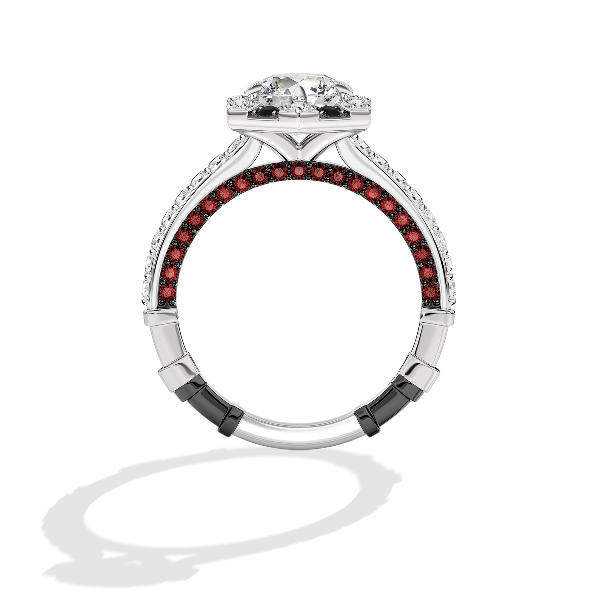 GALAXY STAR LAB GROWN DIAMONDS DARTH VADER™ Engagement Ring in 14K Gold with Black Rhodium - Image 8
