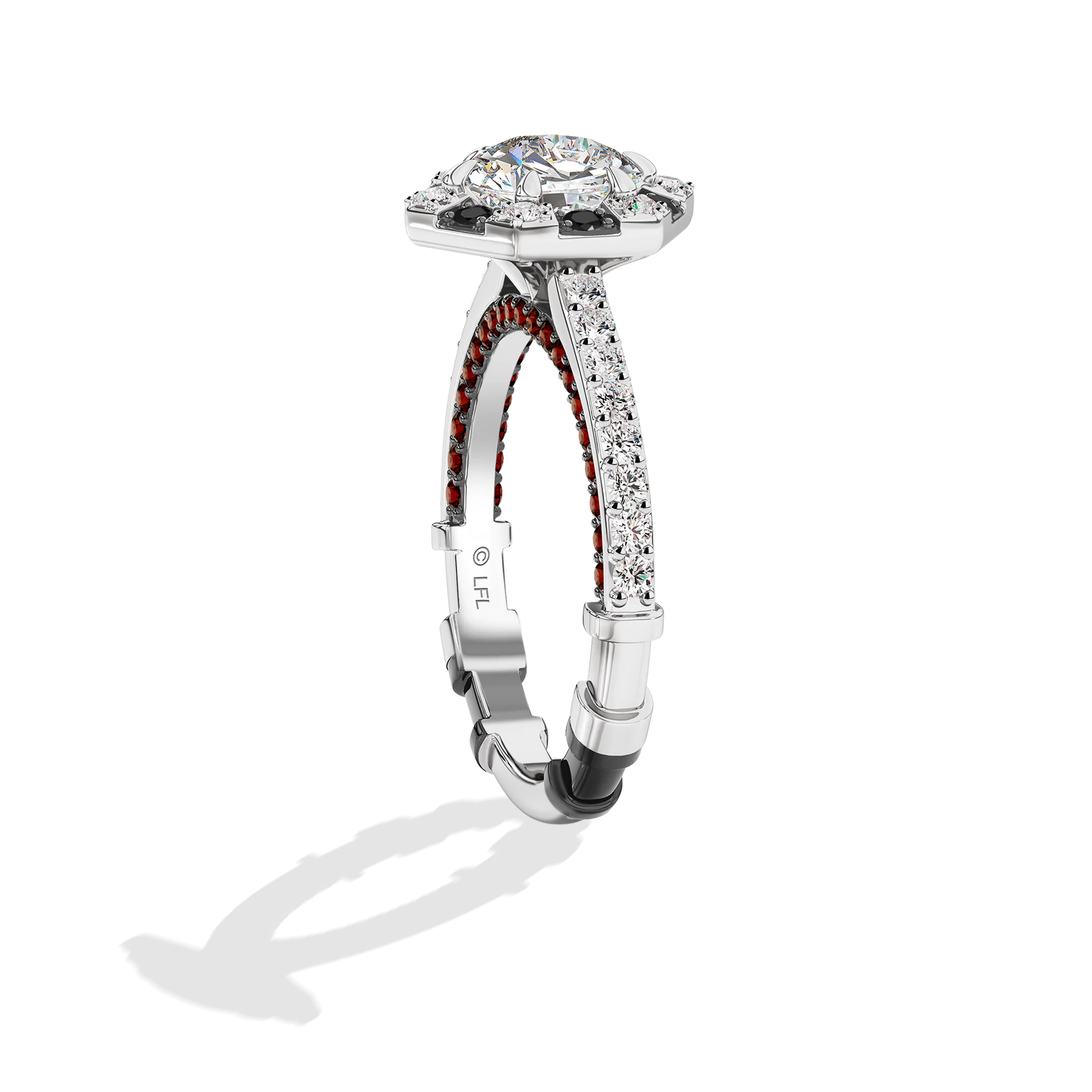 GALAXY STAR LAB GROWN DIAMONDS DARTH VADER™ Engagement Ring in 14K Gold with Black Rhodium - Image 9