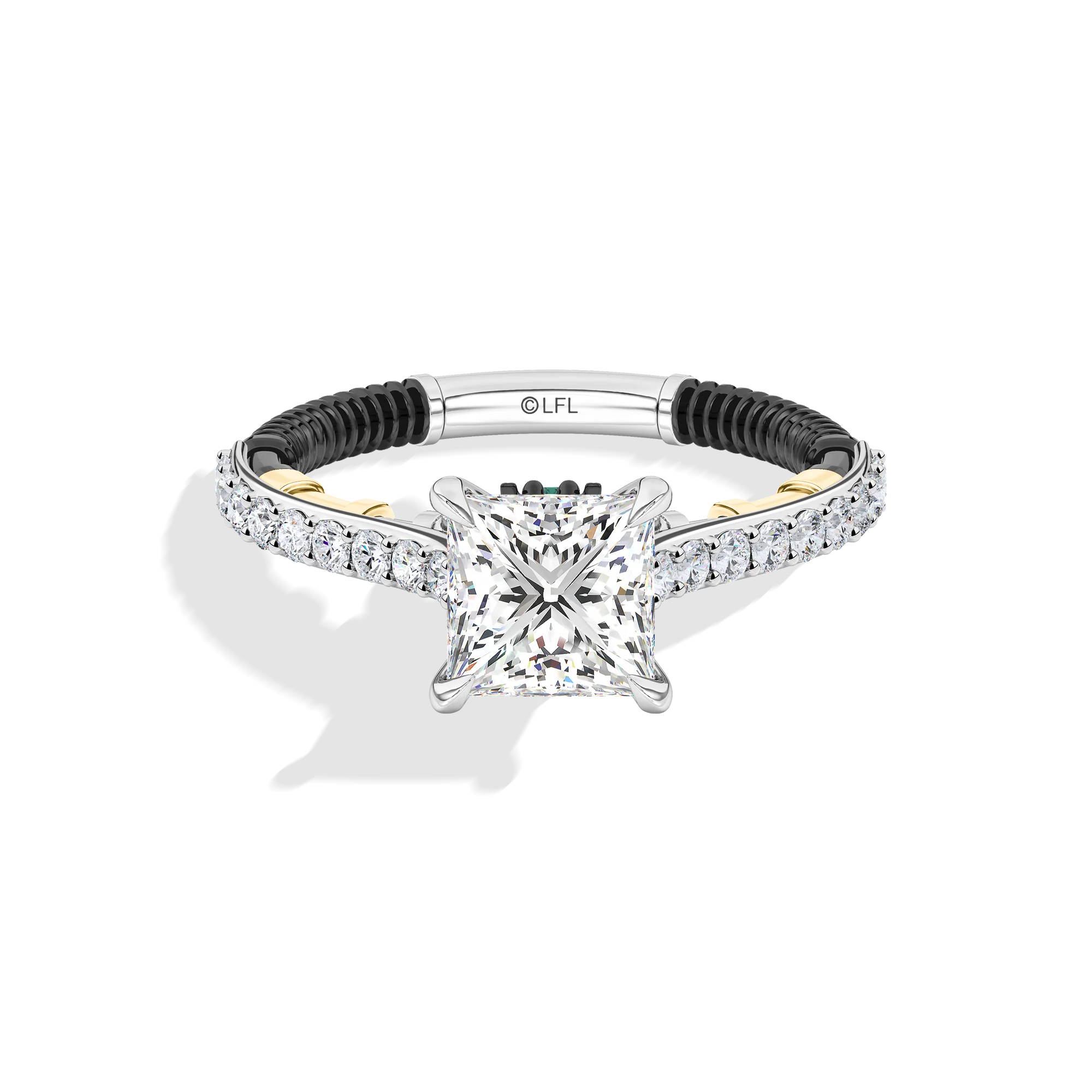 GALAXY STAR LAB GROWN DIAMONDS LUKE SKYWALKER™ Engagement Ring in 14K Gold with Black Rhodium