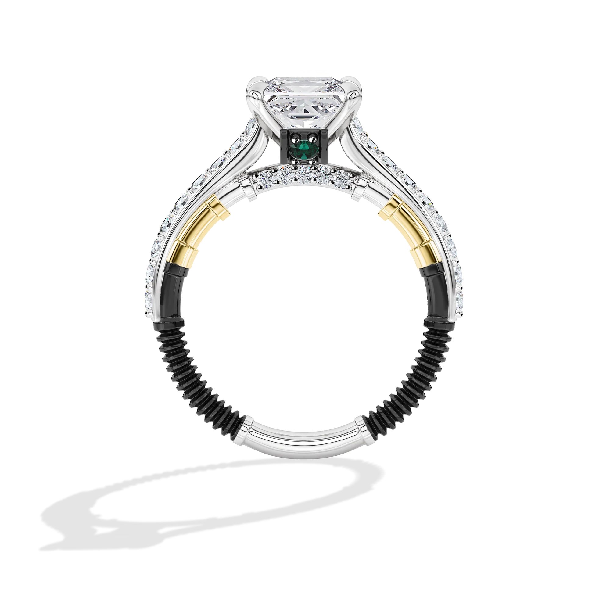 GALAXY STAR LAB GROWN DIAMONDS LUKE SKYWALKER™ Engagement Ring in 14K Gold with Black Rhodium - Image 2