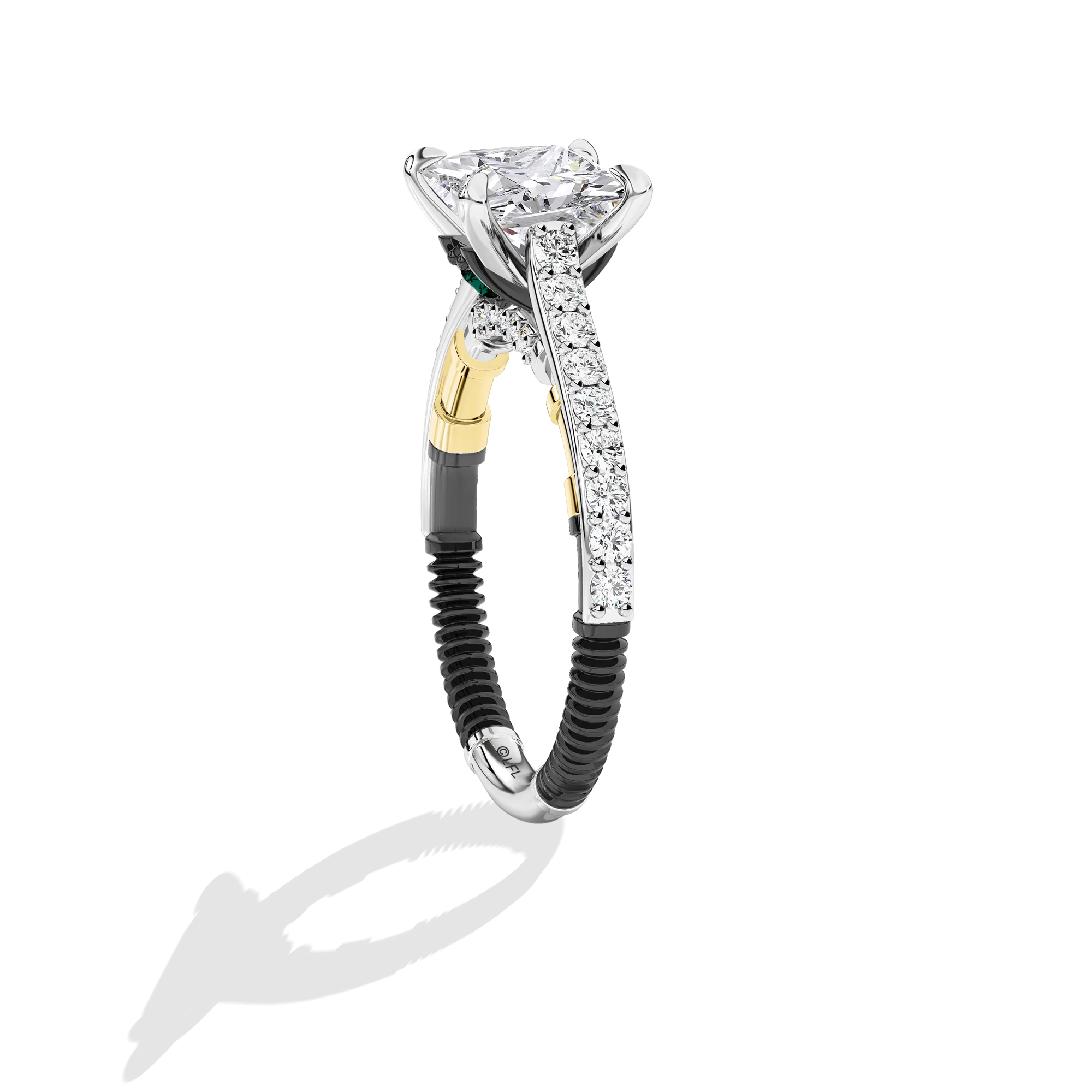 GALAXY STAR LAB GROWN DIAMONDS LUKE SKYWALKER™ Engagement Ring in 14K Gold with Black Rhodium - Image 3
