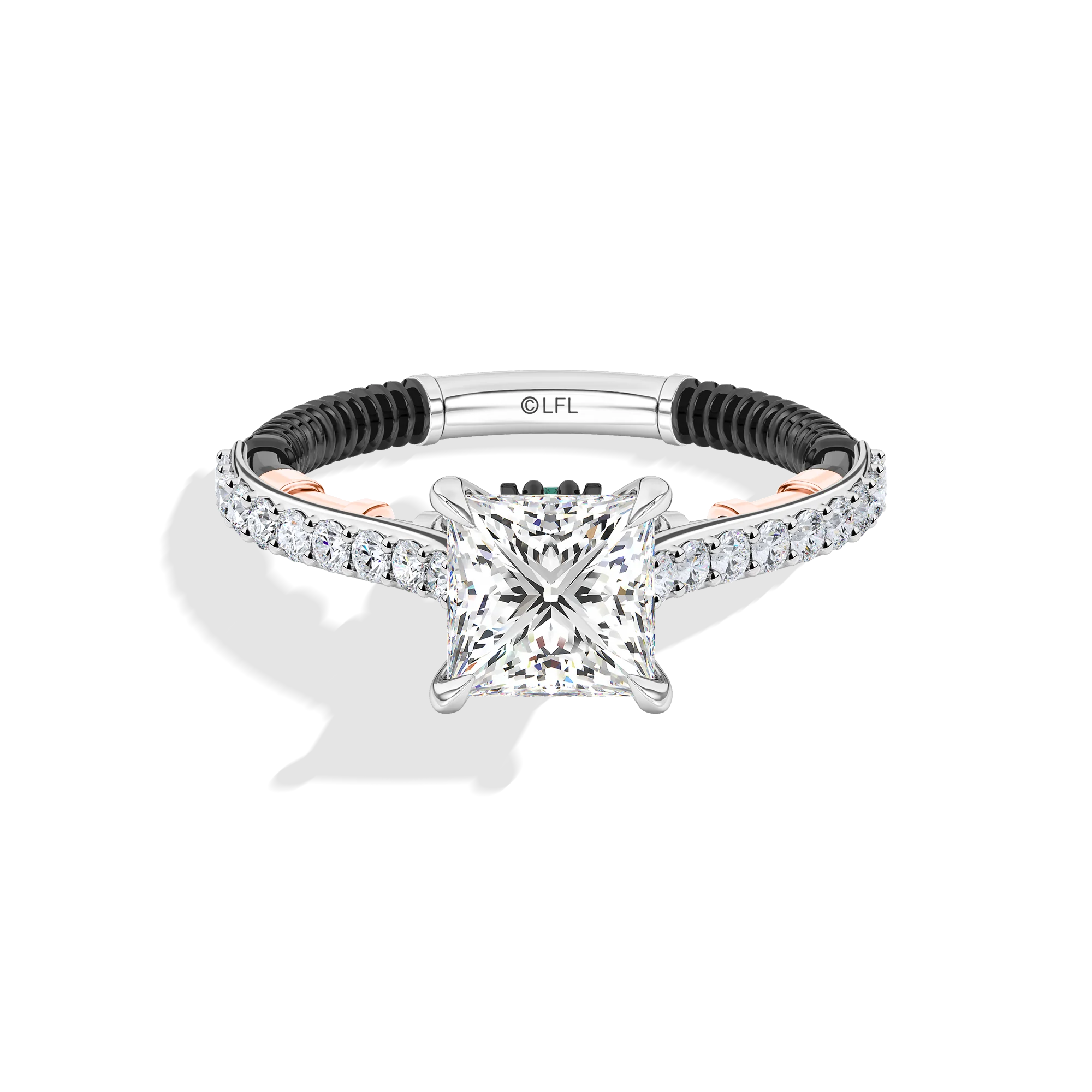 GALAXY STAR LAB GROWN DIAMONDS LUKE SKYWALKER™ Engagement Ring in 14K Gold with Black Rhodium - Image 4