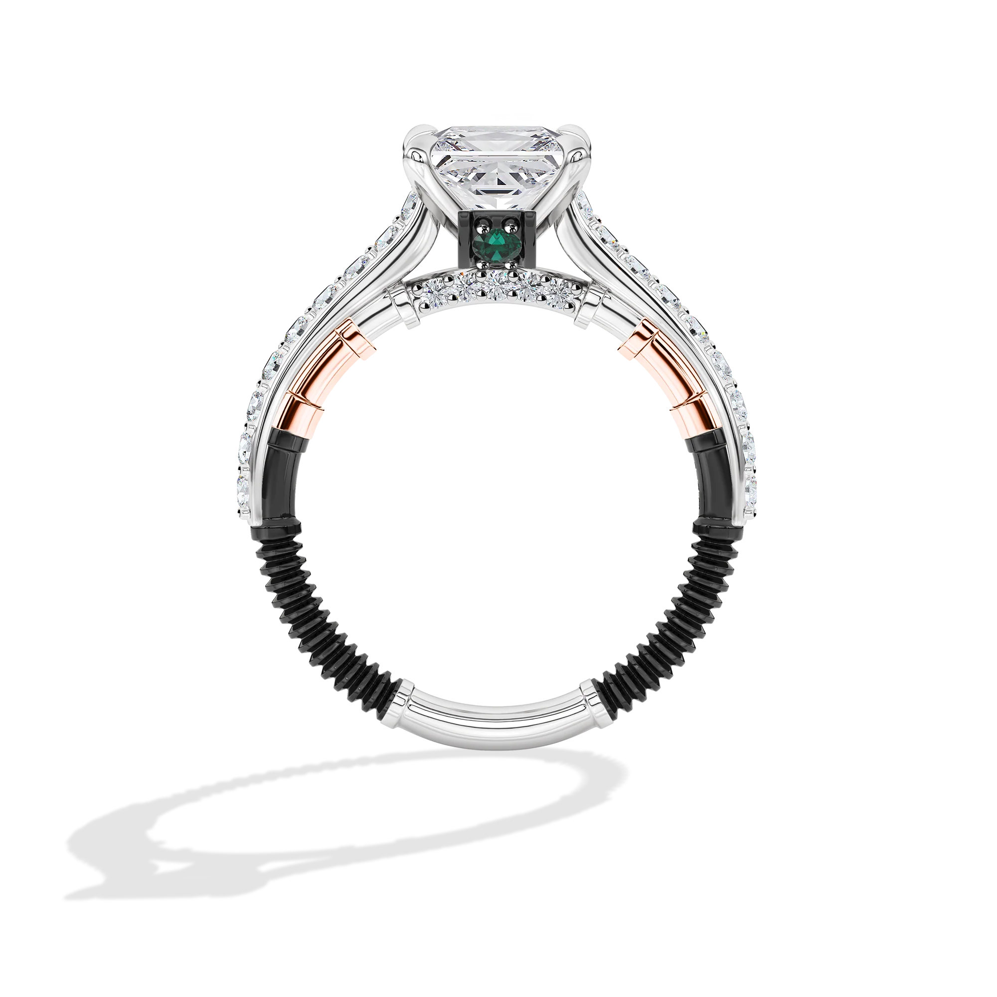 GALAXY STAR LAB GROWN DIAMONDS LUKE SKYWALKER™ Engagement Ring in 14K Gold with Black Rhodium - Image 5