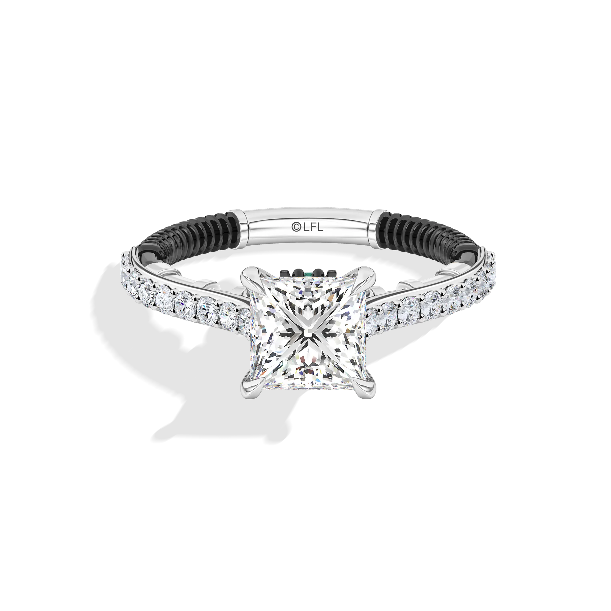 GALAXY STAR LAB GROWN DIAMONDS LUKE SKYWALKER™ Engagement Ring in 14K Gold with Black Rhodium - Image 7