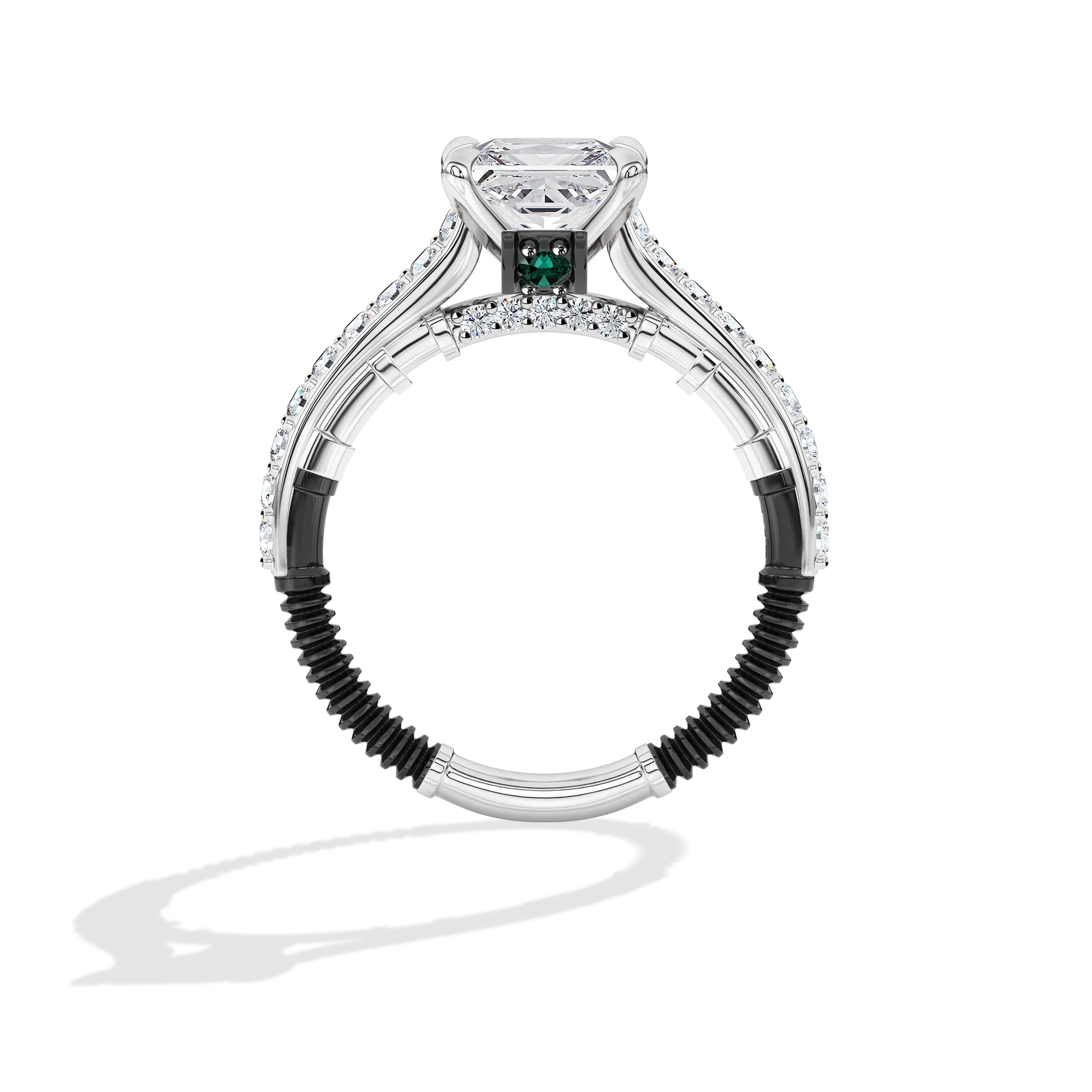 GALAXY STAR LAB GROWN DIAMONDS LUKE SKYWALKER™ Engagement Ring in 14K Gold with Black Rhodium - Image 8