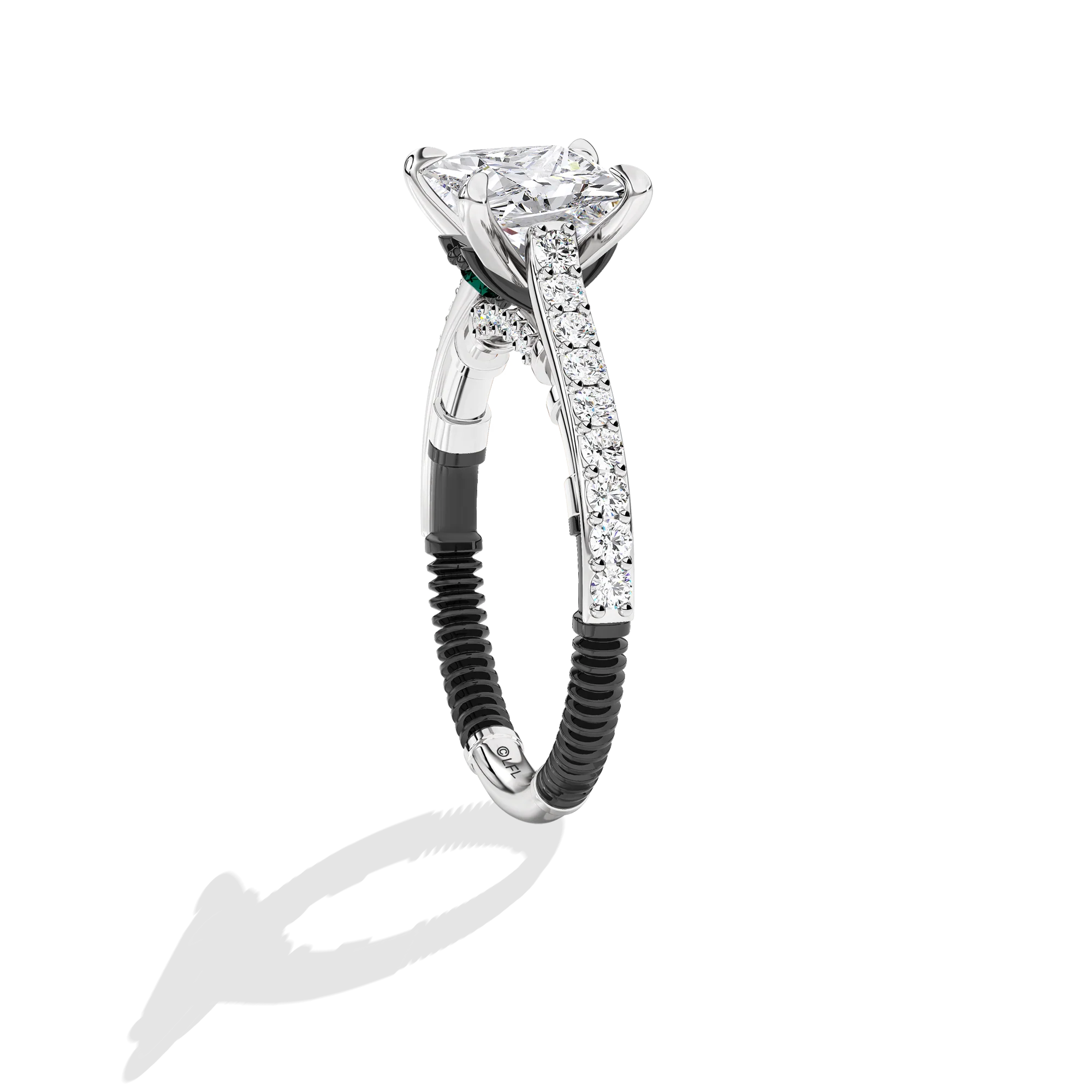 GALAXY STAR LAB GROWN DIAMONDS LUKE SKYWALKER™ Engagement Ring in 14K Gold with Black Rhodium - Image 9