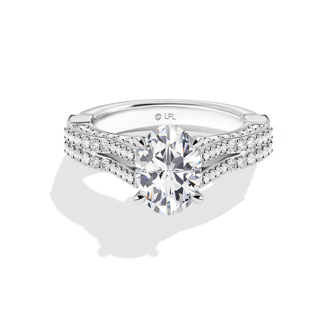 GALAXY STAR LAB GROWN DIAMONDS MILLENNIUM FALCON 14K Gold Women's Engagement Ring - Image 10