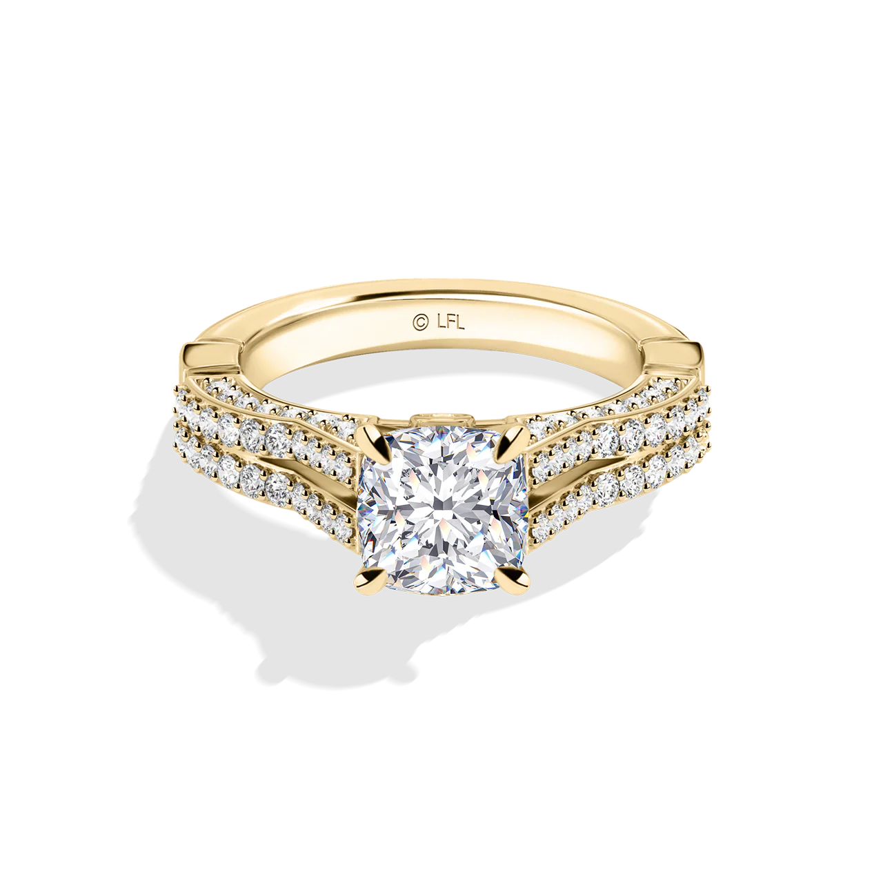 GALAXY STAR LAB GROWN DIAMONDS MILLENNIUM FALCON 14K Gold Women's Engagement Ring - Image 13
