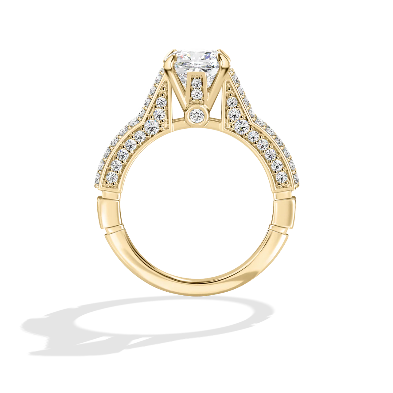 GALAXY STAR LAB GROWN DIAMONDS MILLENNIUM FALCON 14K Gold Women's Engagement Ring - Image 15