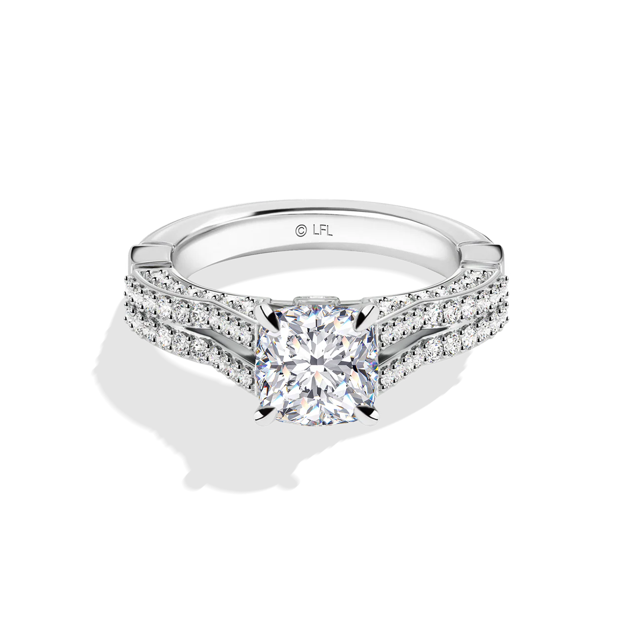 GALAXY STAR LAB GROWN DIAMONDS MILLENNIUM FALCON 14K Gold Women's Engagement Ring - Image 16