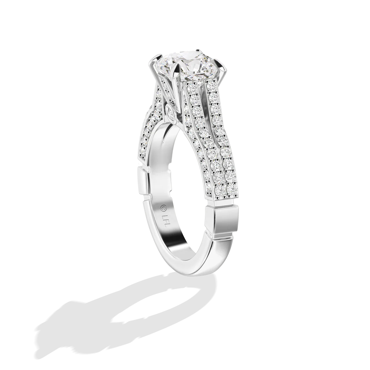 GALAXY STAR LAB GROWN DIAMONDS MILLENNIUM FALCON 14K Gold Women's Engagement Ring - Image 17