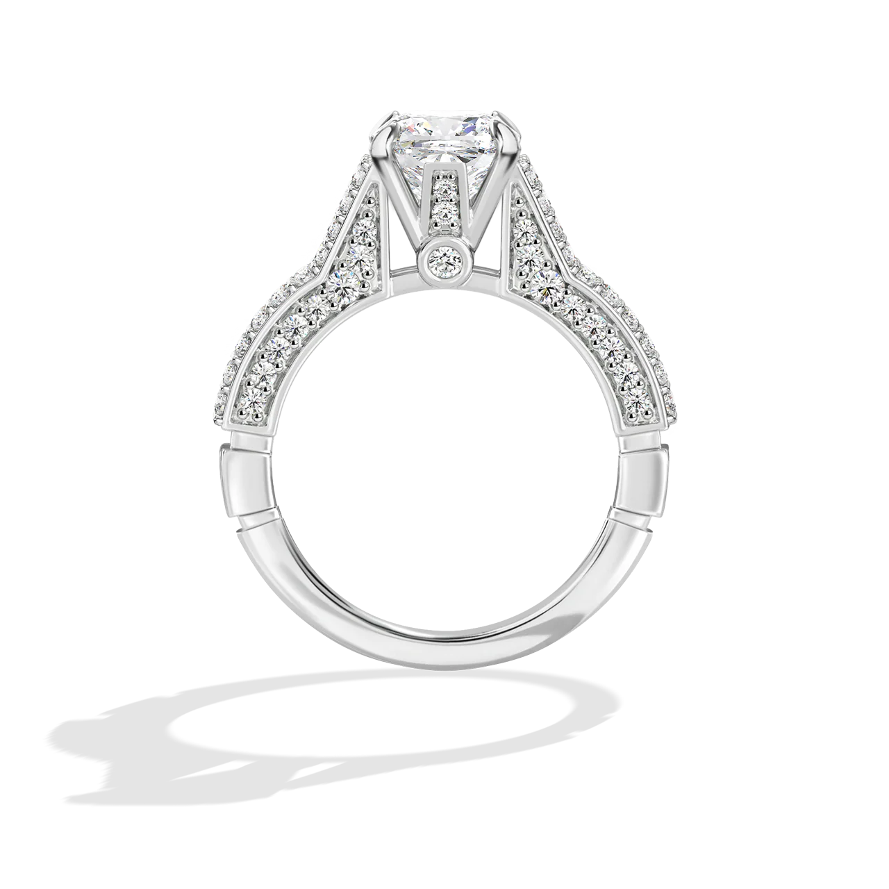 GALAXY STAR LAB GROWN DIAMONDS MILLENNIUM FALCON 14K Gold Women's Engagement Ring - Image 18