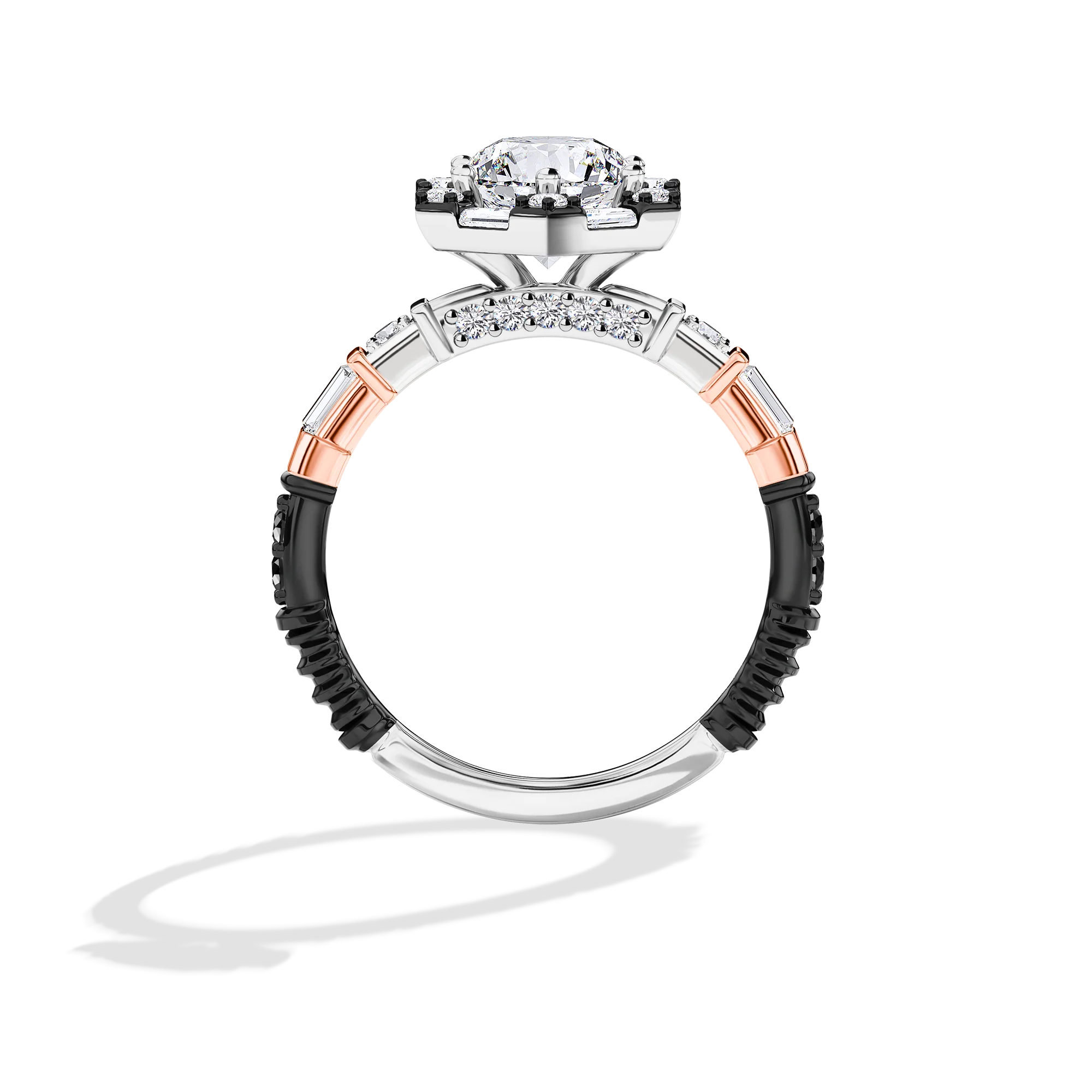 GALAXY STAR LAB GROWN DIAMONDS OBI WAN KENOBI™ Engagement Ring in 14K Gold with Black Rhodium - Image 5