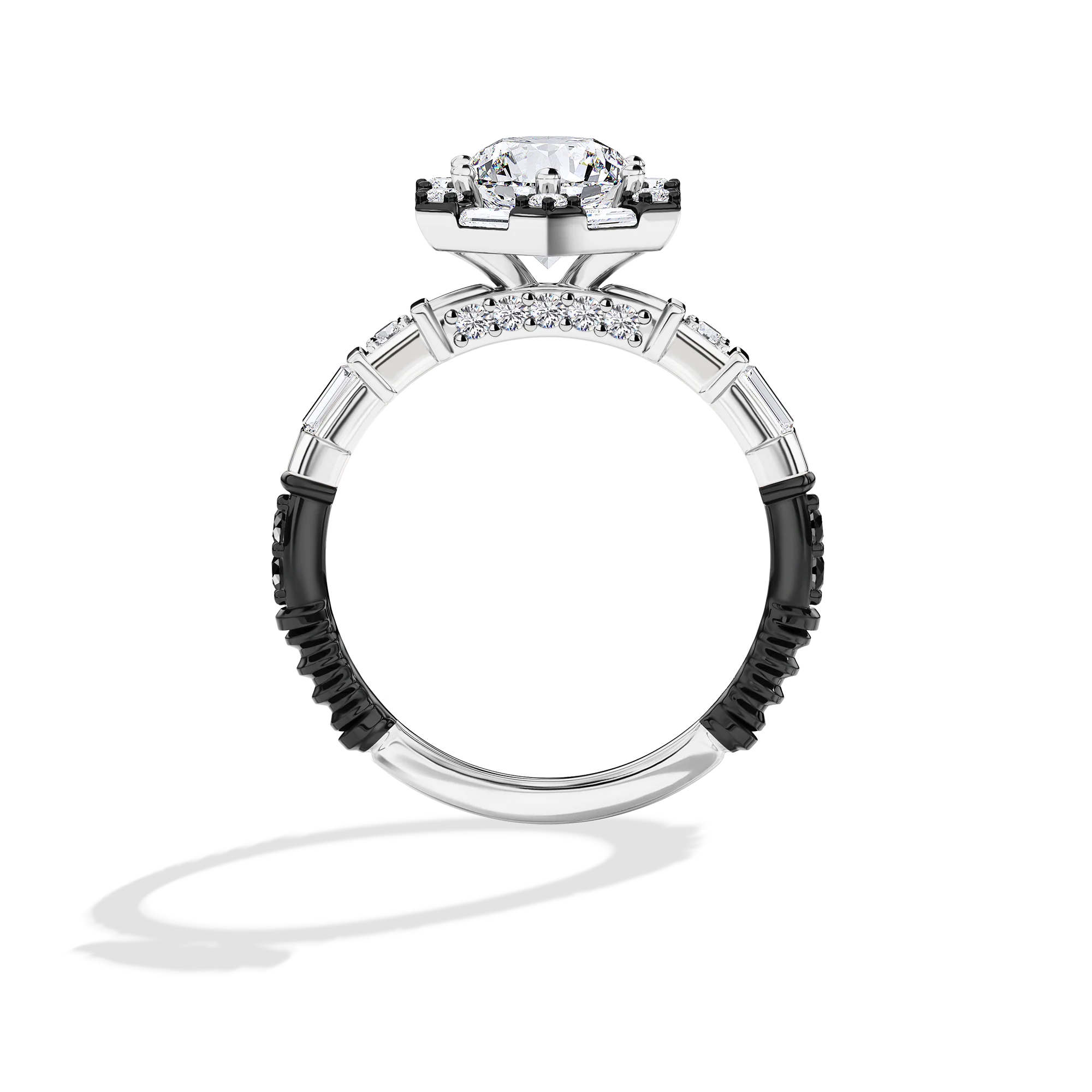 GALAXY STAR LAB GROWN DIAMONDS OBI WAN KENOBI™ Engagement Ring in 14K Gold with Black Rhodium - Image 8