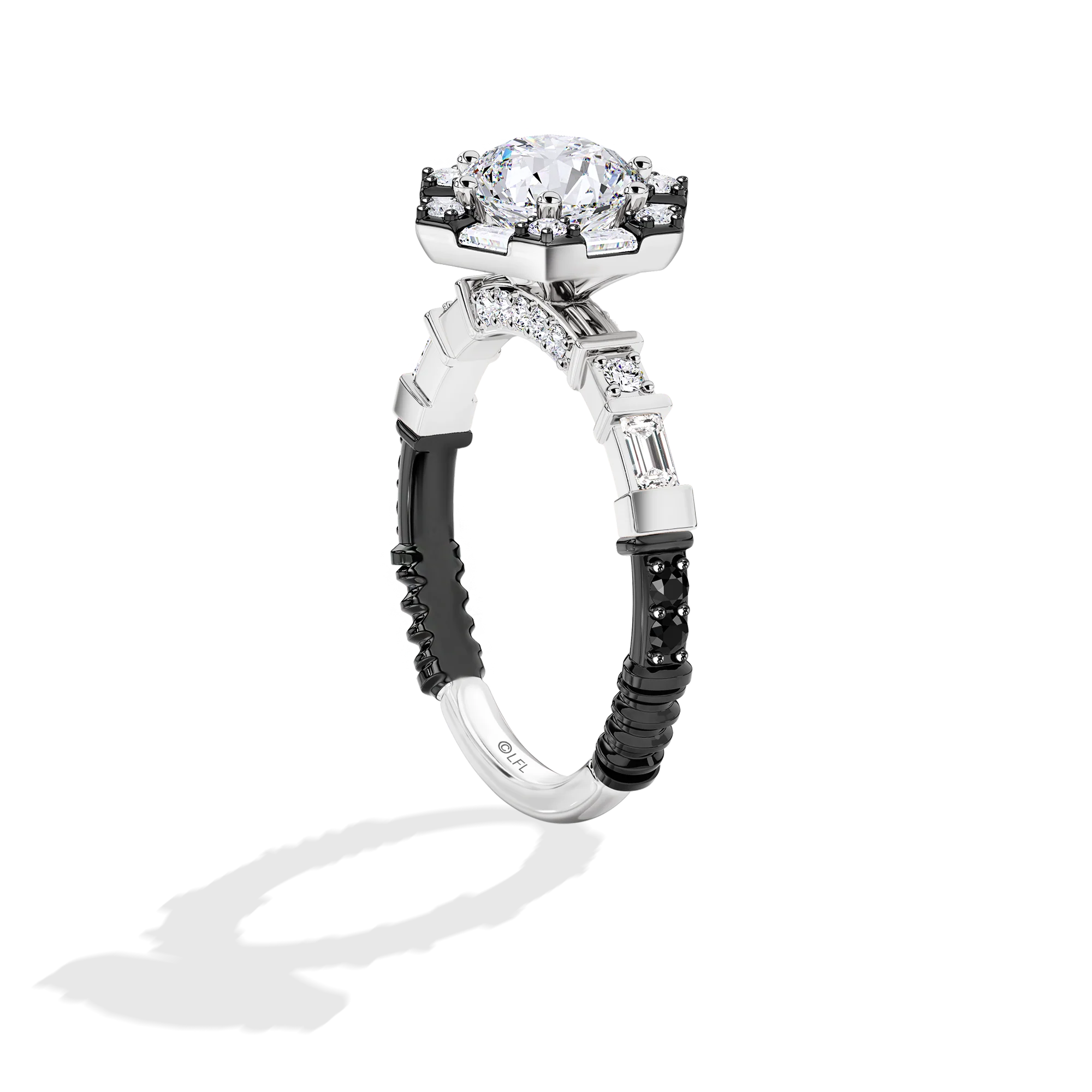 GALAXY STAR LAB GROWN DIAMONDS OBI WAN KENOBI™ Engagement Ring in 14K Gold with Black Rhodium - Image 9