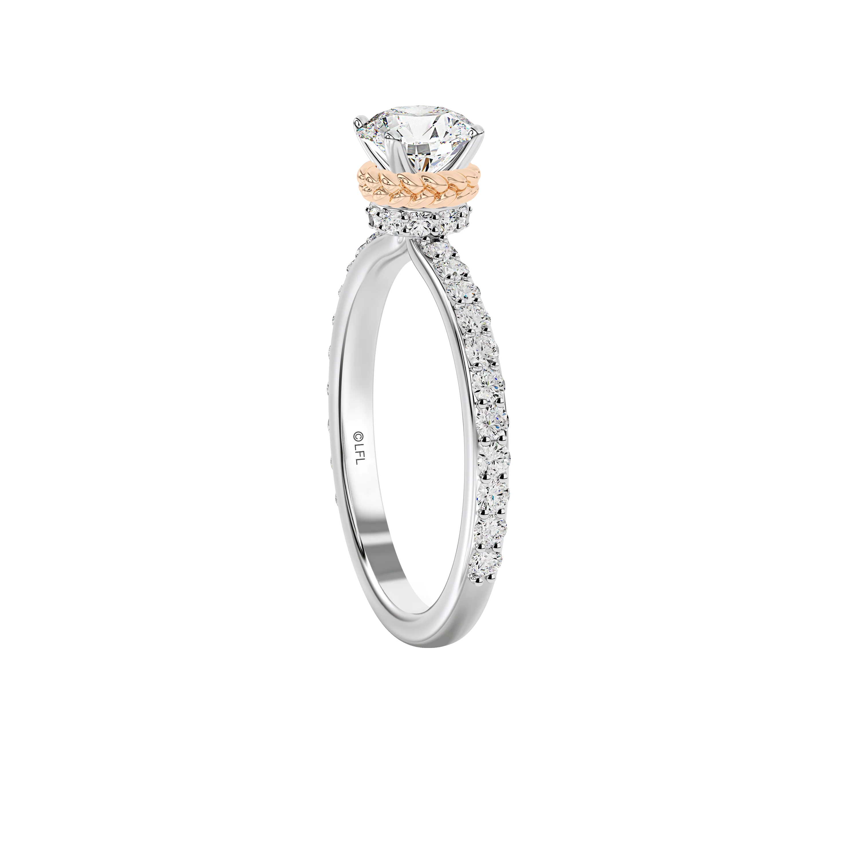 GALAXY STAR LAB GROWN DIAMONDS PRINCESS LEIA™ 14K Gold Solitaire Women's Engagement Ring - Image 3