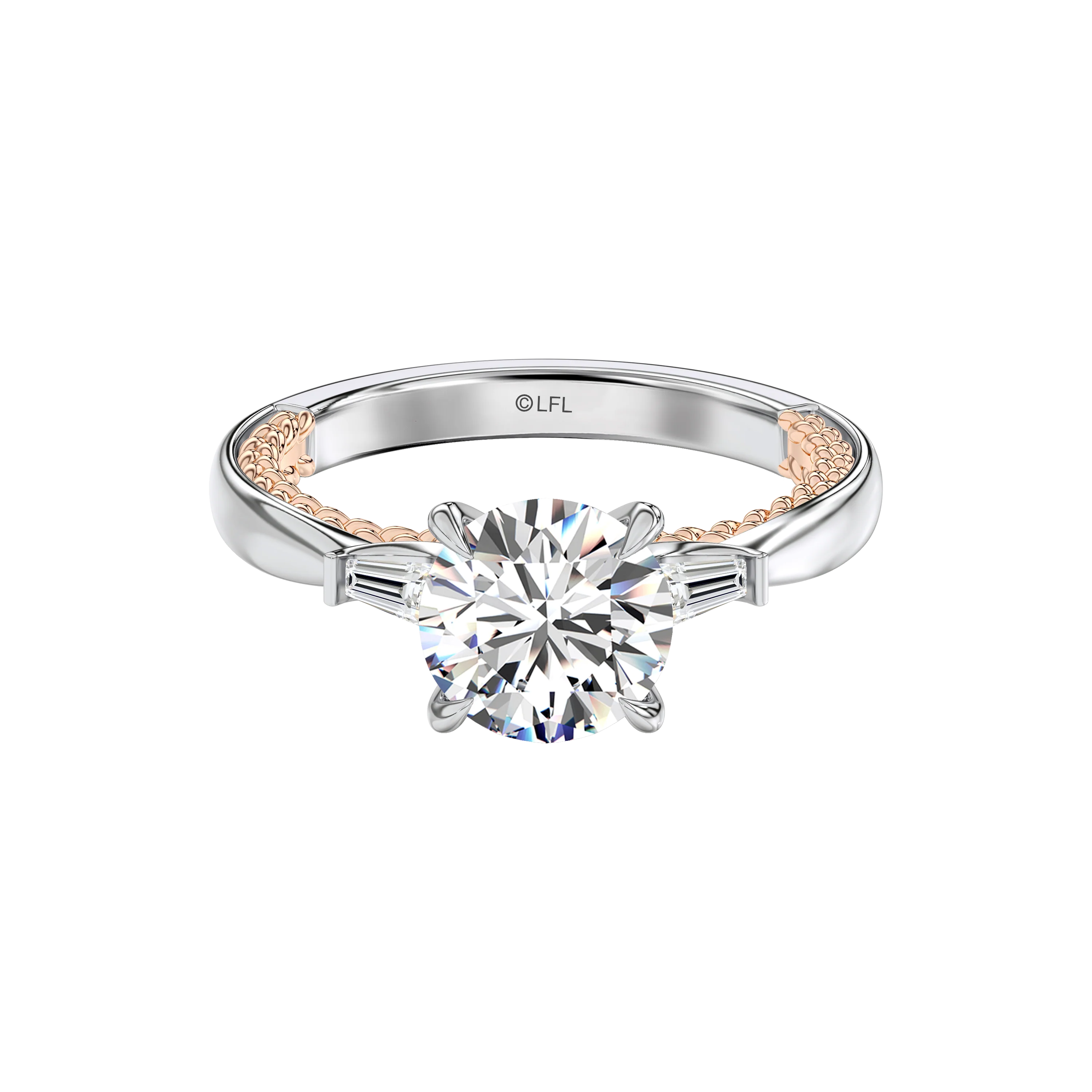 GALAXY STAR LAB GROWN DIAMONDS PRINCESS LEIA™ 14K Gold Three Stone Solitaire Women's Engagement Ring