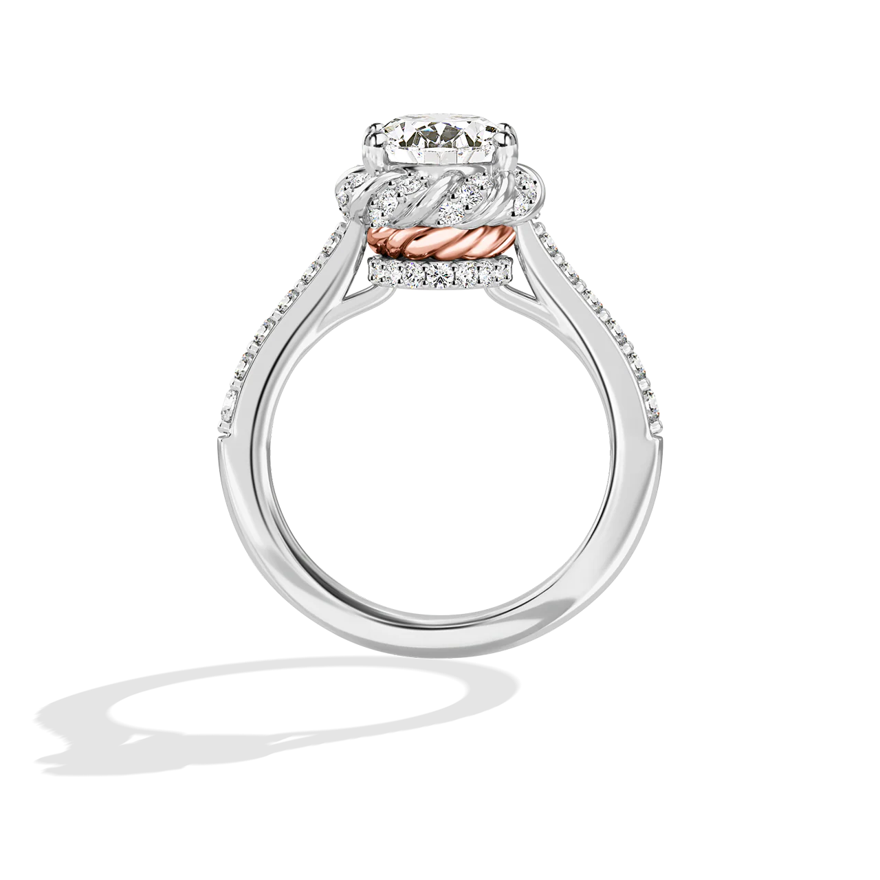 GALAXY STAR LAB GROWN DIAMONDS PRINCESS LEIA 14K Gold Women's Engagement Ring - Image 11