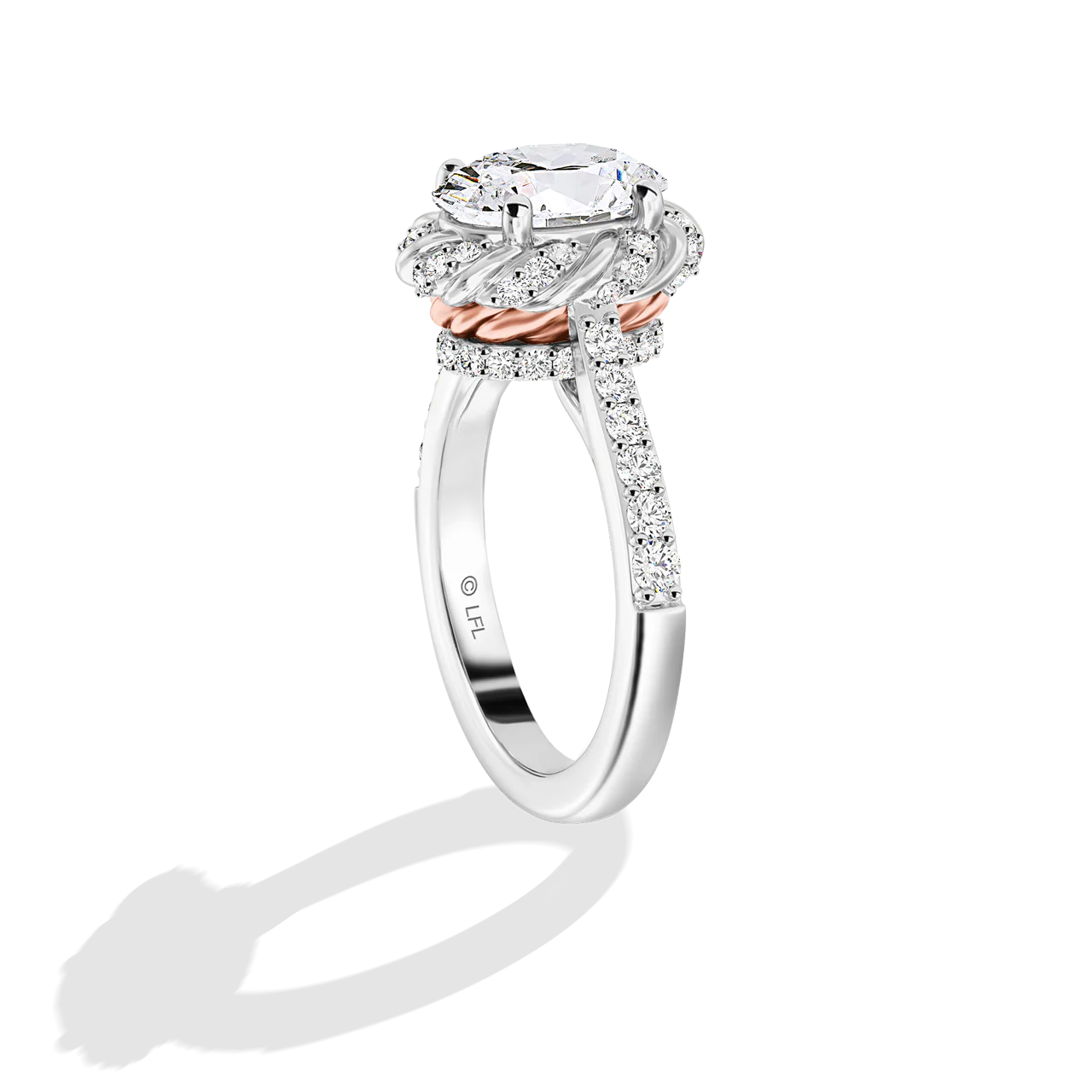 GALAXY STAR LAB GROWN DIAMONDS PRINCESS LEIA 14K Gold Women's Engagement Ring - Image 12