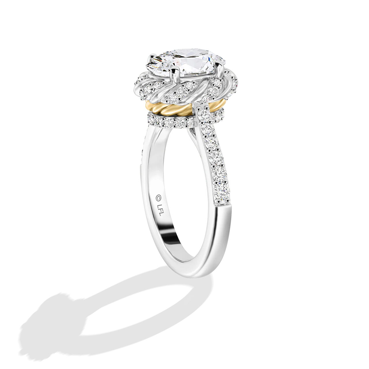 GALAXY STAR LAB GROWN DIAMONDS PRINCESS LEIA 14K Gold Women's Engagement Ring - Image 15