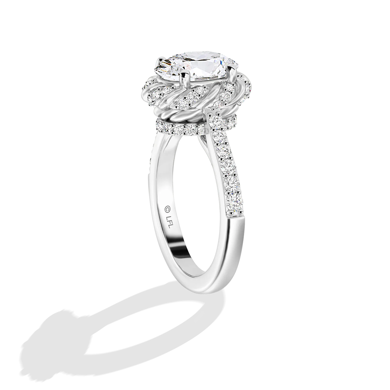 GALAXY STAR LAB GROWN DIAMONDS PRINCESS LEIA 14K Gold Women's Engagement Ring - Image 18
