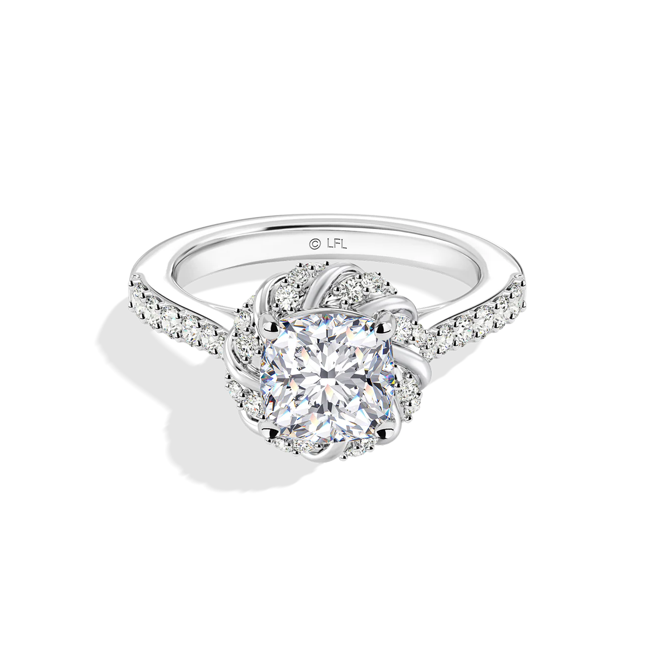 GALAXY STAR LAB GROWN DIAMONDS PRINCESS LEIA 14K Gold Women's Engagement Ring - Image 22
