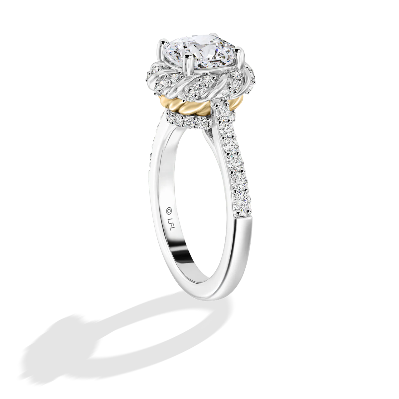 GALAXY STAR LAB GROWN DIAMONDS PRINCESS LEIA 14K Gold Women's Engagement Ring - Image 24