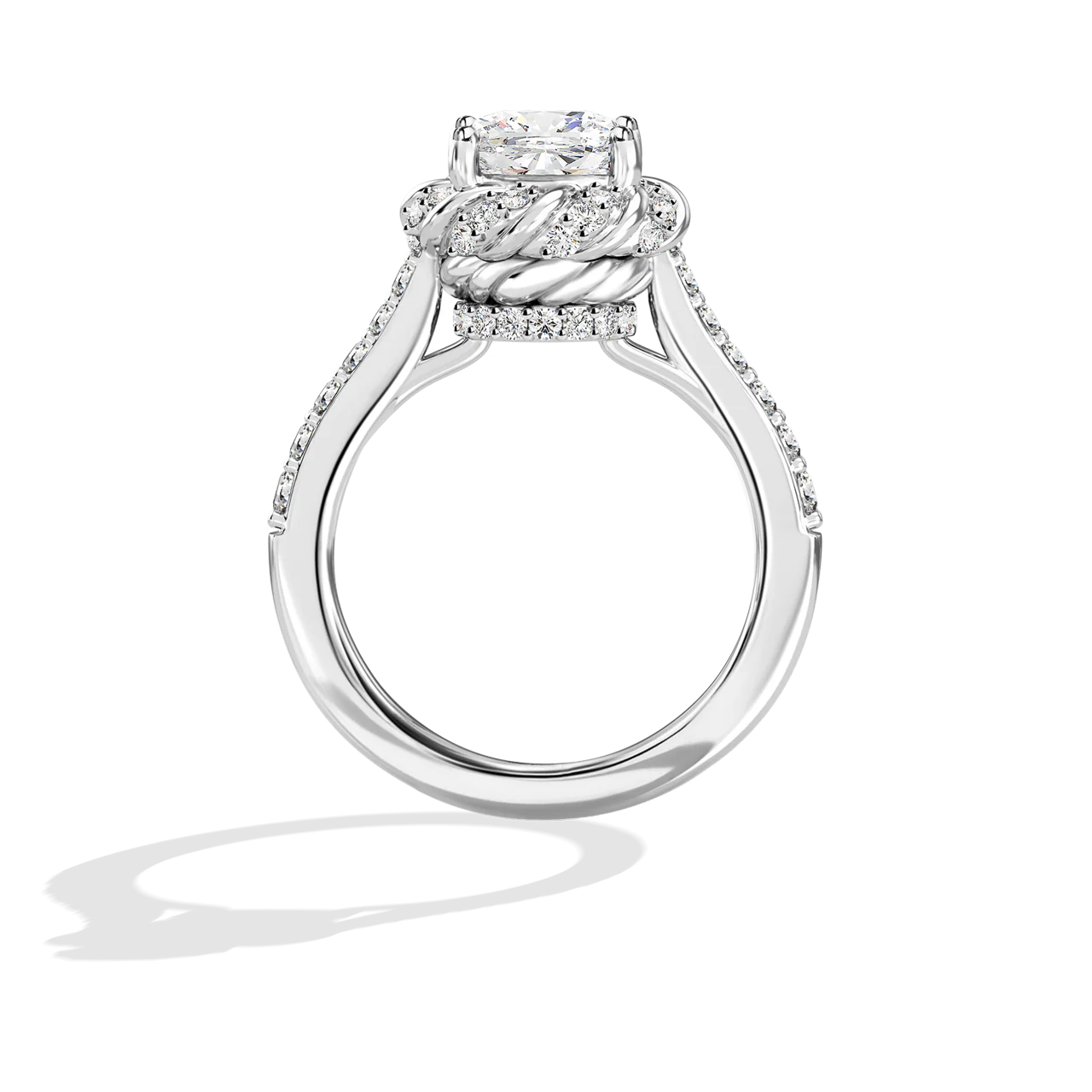GALAXY STAR LAB GROWN DIAMONDS PRINCESS LEIA 14K Gold Women's Engagement Ring - Image 26