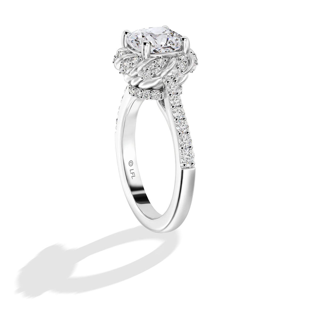 GALAXY STAR LAB GROWN DIAMONDS PRINCESS LEIA 14K Gold Women's Engagement Ring - Image 27