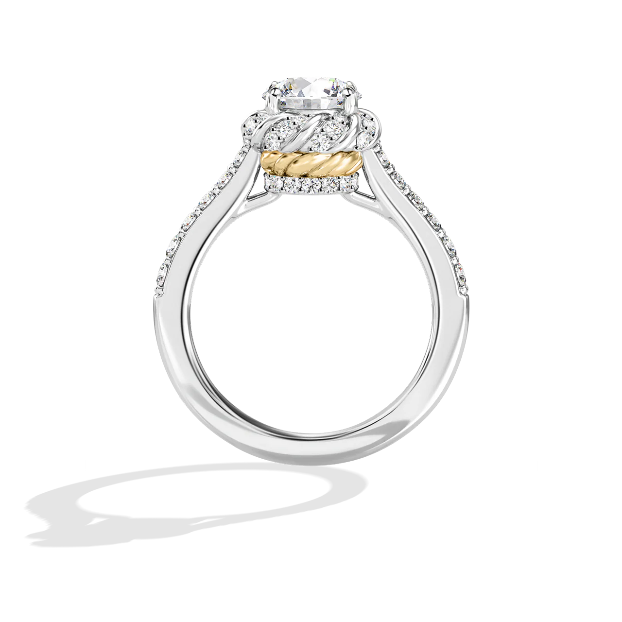 GALAXY STAR LAB GROWN DIAMONDS PRINCESS LEIA 14K Gold Women's Engagement Ring - Image 5