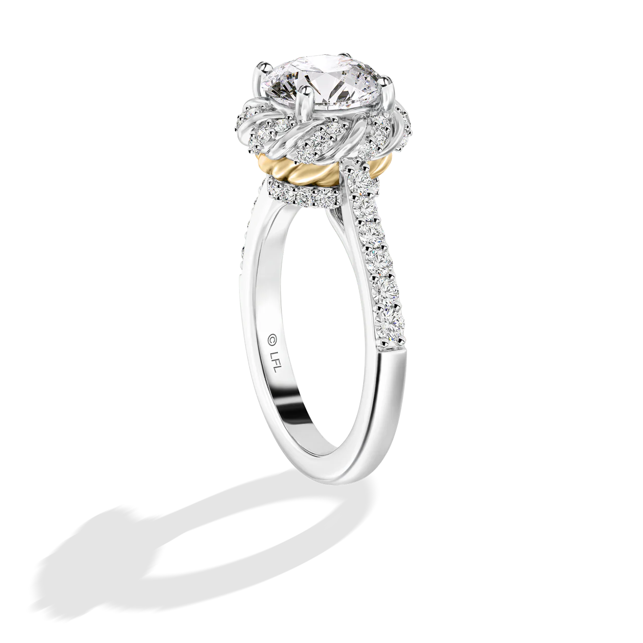 GALAXY STAR LAB GROWN DIAMONDS PRINCESS LEIA 14K Gold Women's Engagement Ring - Image 6