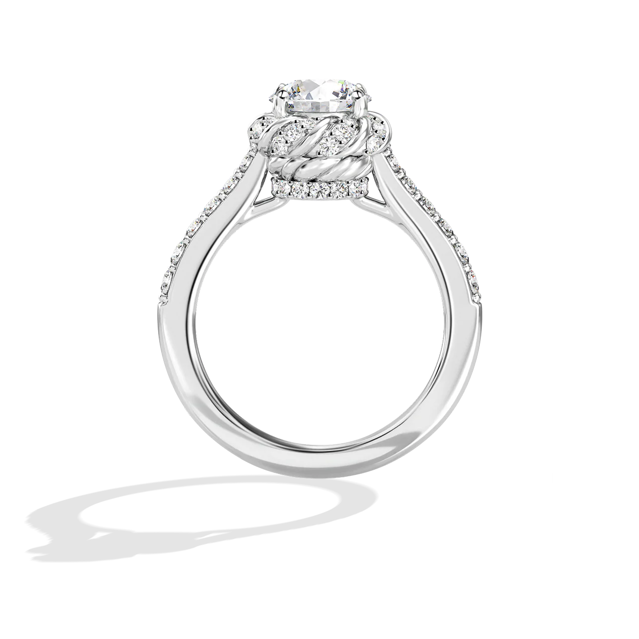 GALAXY STAR LAB GROWN DIAMONDS PRINCESS LEIA 14K Gold Women's Engagement Ring - Image 8