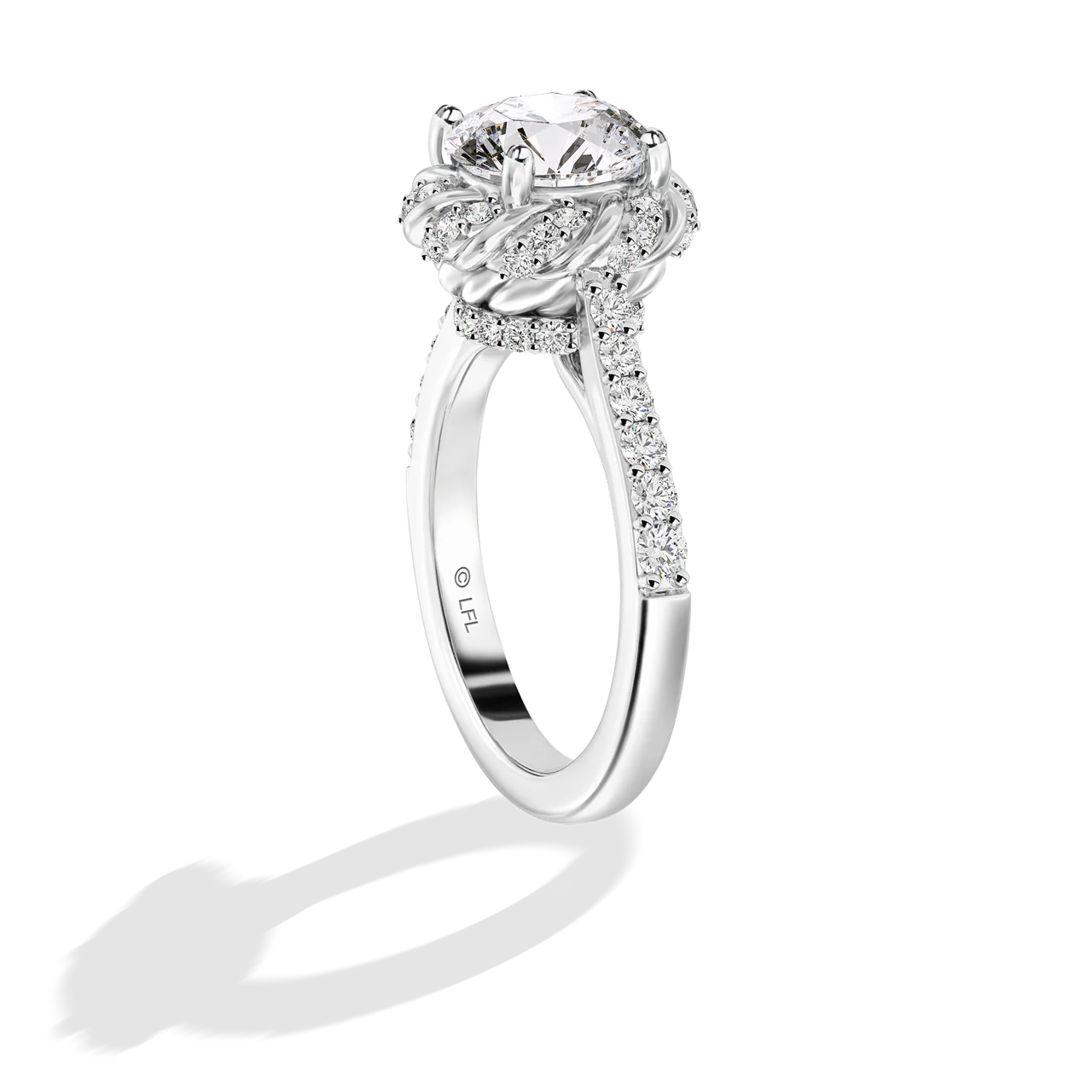 GALAXY STAR LAB GROWN DIAMONDS PRINCESS LEIA 14K Gold Women's Engagement Ring - Image 9