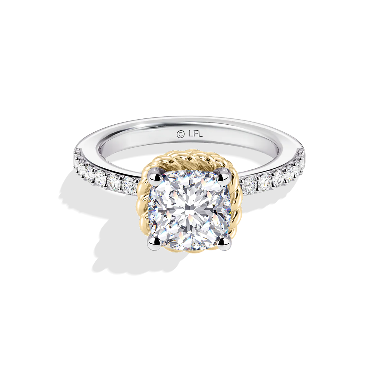 GALAXY STAR LAB GROWN DIAMONDS PRINCESS LEIA 14K Gold Women's Engagement Ring - Image 15