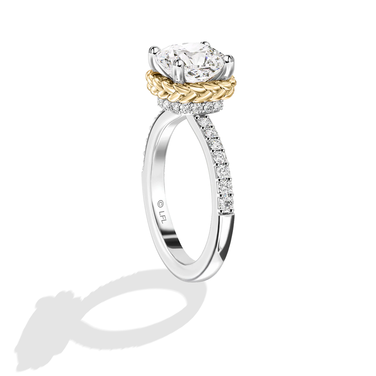 GALAXY STAR LAB GROWN DIAMONDS PRINCESS LEIA 14K Gold Women's Engagement Ring - Image 16